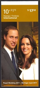 ROYAL WEDDING Canada 2011 #2467b MNH BKLT GUTTER Pane PRINCE WILLIAM & CATHERINE - Foto 1 di 3