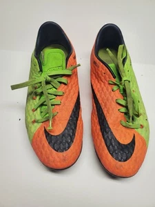 Nike Hypervenom Mens Size 8 Cleats Lime Green / Orange Used - Picture 1 of 8
