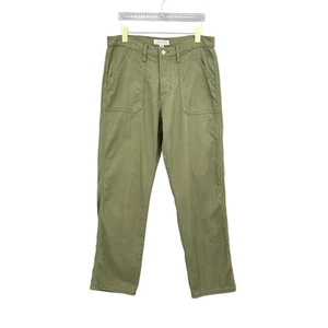 Lucky Brand M Green Four Pocket 90s Loose High Rise Straight Twill Pants - Picture 1 of 11