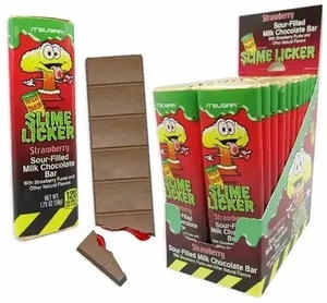 Toxic Waste Slime Licker Strawberry Filled Chocolate 144 Piece / Bars BB 09/03 - Picture 1 of 2