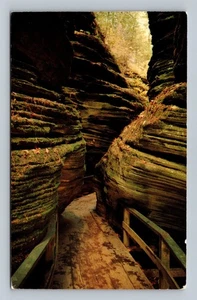 Vintage Fat Man's Misery Wisconsin Dells Postcard H.H. Bennett Studio - Picture 1 of 2