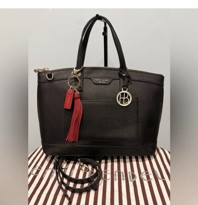 henri bendel w57th satchel w/ detachable crossbody and leather bag charm - Image 1 of 4