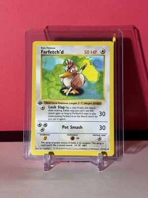 Near Mint (NM) Farfetch’d 27/102 1st Edition Base Set 1999 Pokemon Card - Image 1 of 4
