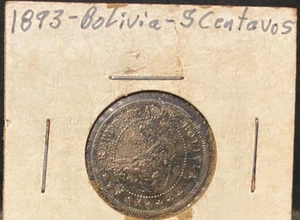 BOLIVIEN, 1893, 5 Centavos Münze, zirkuliert - Bild 1 von 2