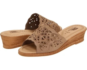 Spring Step Wedge Slide Sandals Estella Beige ESTELLA-C BEIGE - Picture 1 of 7