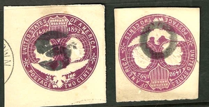 Sc #231 LETTERE "COSÌ" Annullo Fantasia 2 Centesimi Angolo Postale Colombiano 1893 US 64B13 - Foto 1 di 3