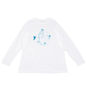 Yohji Yamamoto POUR HOMME Snowman Drawing Print Top Size M(K-161255) - Picture 1 of 12
