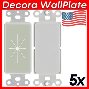 5 PCS Wall Plate Decorative Insert Blank with Flexible Opening Wallplate Adapter - Afbeelding 1 van 9