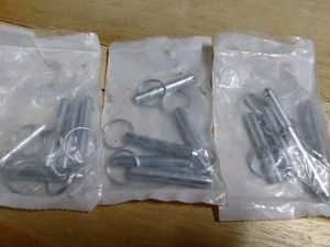 Detent Pin 3/8 x 2.000 (2) Medium Carbon Steel Zinc Clear (15 Pieces) - Picture 1 of 2