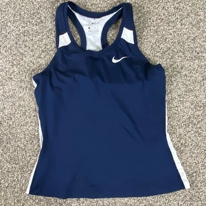 Nike Athletic Top Womens XS Blue White Sleeveless Upper Lining Pullover - Picture 1 of 13