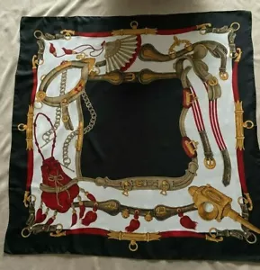 Vintage 1970's Italian Equestrian Scarf - Picture 1 of 8