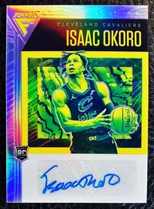 ISSAC OKORO 2020-21 PANINI FLUX PLATA PRIZM RC AUTOMÁTICO #FRS-IOK CAVS NOVATO COMO NUEVO - Imagen 1 de 2