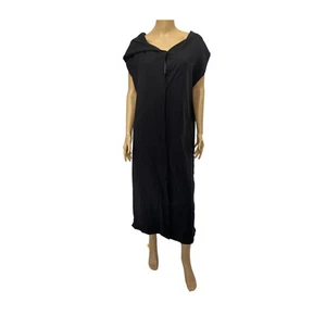 ANN DEMEULEMEESTER Abito Midi Vintage Lana Nera - Foto 1 di 10