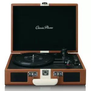 Lenco TT 120 BNWH CLASSIC PHONO Turntable Brown - Picture 1 of 4