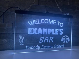 Personalised Colour Changing Hanging LED Sign | Custom Home Bar Neon Light - Picture 1 of 3