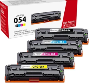 CRG-054 054 Toner Cartridges High-Yield (4-Pack, Black, Cyan, Magenta, Yellow) - Picture 1 of 2