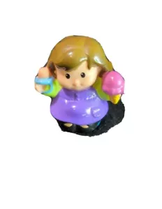 Fisher Price Little People GIRL with Baby pacifier and ice cream 08/09 EF VTG - Picture 1 of 6
