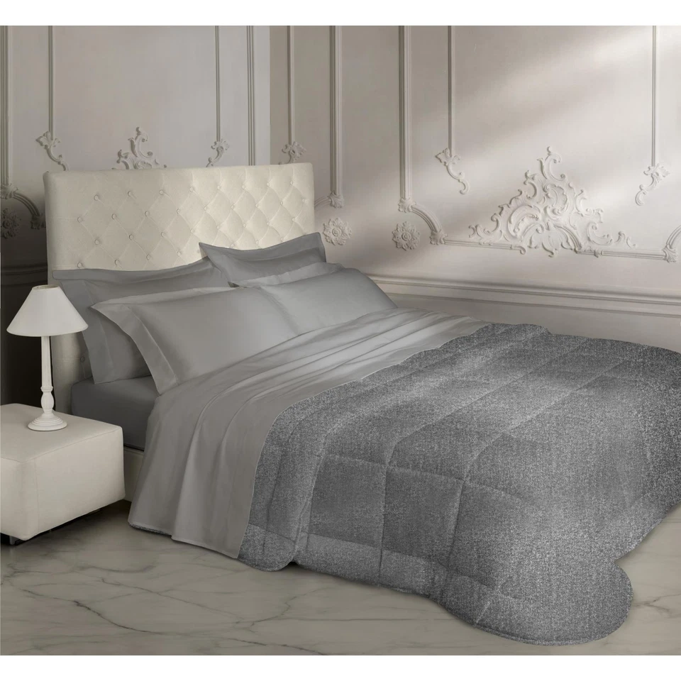 Trapunta Piumone invernale Matrimoniale Laura Biagiotti Monique argento - Immagine 1 di 2