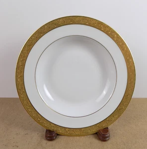 Bernardaud Limoges Villiers Suppenschüssel mit Rand Inkrustation oder Flosse Goldband - Bild 1 von 4