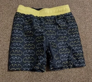 Batman Swim Trunks Kids Size 4T Yellow And Black - Picture 1 of 5