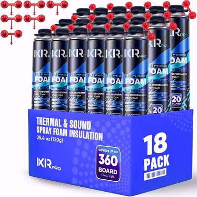 Spray Foam Insulation Can ( 18X25.4 oz. (720 g)) Expanding Foam Sealant - Image 1 of 4