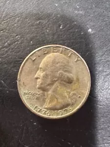 1776-1976 D Bicentennial Quarter Error With Filled In Mint Mark Circulated - Picture 1 of 7