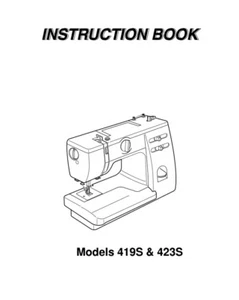 Janome 419S 423S Sewing Machine Instruction Manual - Imagen 1 de 1