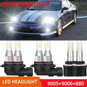 For Chevy Monte Carlo 2000-2005 - 6X LED Headlight High Low + Fog Light Bulbs - Picture 1 of 12