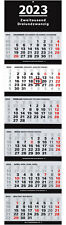 Großer 6-Monatskalender 2023 XXL Wandkalender 6 Monate Bürokalender schwarz