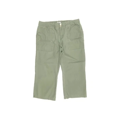 Pantalones utilitarios Izod Crop para mujer talla 14 verdes Foto 1 de 3