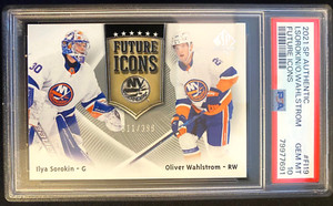2021-22 SP Authentic Future Icons /399 Ilya Sorokin Oliver Wahlstrom RC PSA 10!