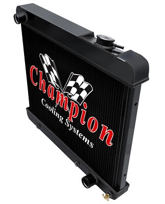 KR Champion 3 Row Black Finish Radiator for 1966 GMC K15/K1500 Pickup #CC284-BLK - Image 1 of 4