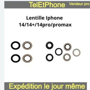 Lentille Iphone 14 14+ Plus Pro Max Vitre Verre Caméra Arrière Appareil Photo - Bild 1 von 13