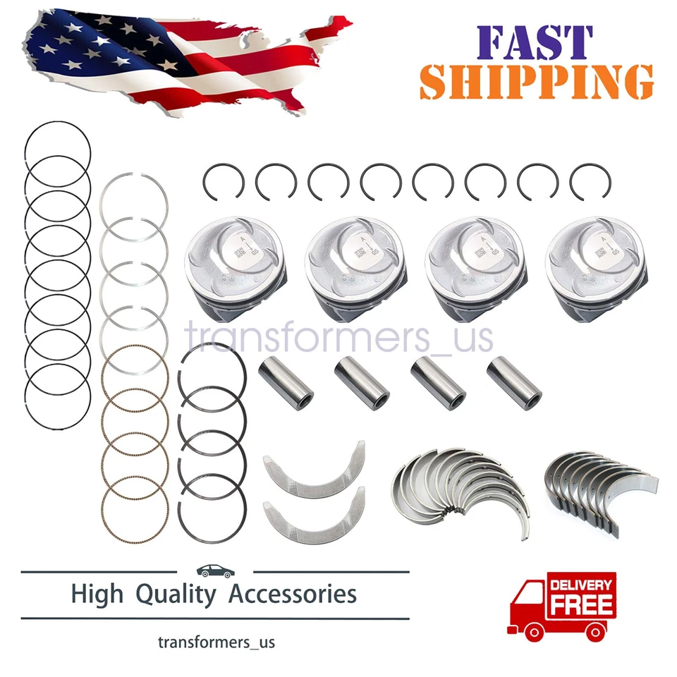 Cojinete de varilla principal y pistón y anillos para Hyundai Sonata Kia Optima 2010-2016 2,4 L Foto 1 de 4