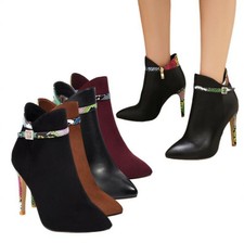 4 Colors Women New Fashion Pointy Toe Stilettos High Heel Ankle Boots 47/48/49 L