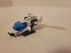 Matchbox #46 1985 bianco, 46 Police Mission elicottero chopper - base nera - Foto 1 di 6