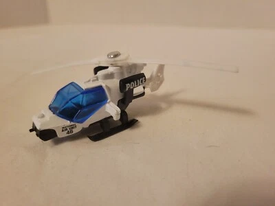 Matchbox #46 1985 White, 46 Police Mission Chopper Helicopter - black base - Image 1 of 4