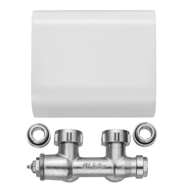 Kermi Ventilhahnblock für Geneo circle Eckform, Blende chrom, 1 Stück/VPM - Bild 1 von 1