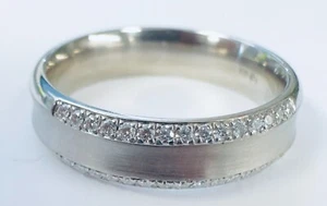 Gents Palladium Diamond Set Wedding Ring By Furrer Jacot Size V 1/2 RRP £4270.00 - Picture 1 of 3