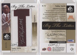 2011-12 SP Authentic By the Letter Signatures /25 Tubby Smith (25) #BL-TS.3 Auto