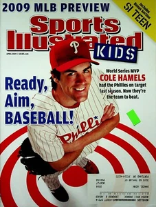 SPORTS ILLUSTRATED KIDS APRIL 2009 COLE HAMELS-FULL LEWIS HAMILTON ROOKIE #36 - Picture 1 of 8