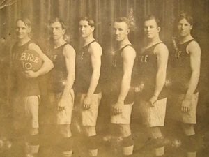 vTg 1910 RPPC Postcard basketball team players Black River Falls Wisconsin AtQ - Picture 1 of 6