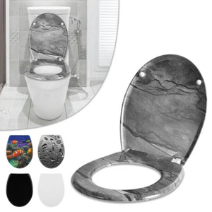 WC Sitz mit Absenkautomatik Toilettendeckel Klobrille Toilettensitz Klodeckel - Bild 1 von 16