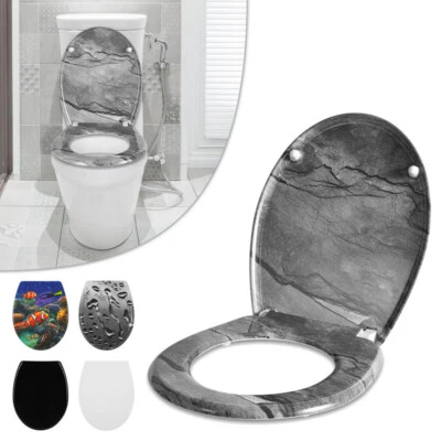 WC Sitz mit Absenkautomatik Toilettendeckel Klobrille Toilettensitz Klodeckel - Bild 1 von 4