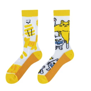 ODD Moda Calcetines Transparentes, Gatos Diseño Divertido REINO UNIDO 4-7 - Imagen 1 de 3
