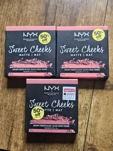 (3) NYX Professional Makeup Sweet Cheeks Matte Creamy Powder Blush 2 Shades - Picture 1 of 3