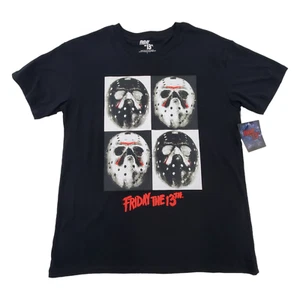 Friday the 13th Jason Voorhees Máscara Camiseta Adulto Grande Película de Terror Cuello Redondo - Imagen 1 de 24