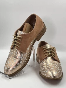 Oxford Vanessa Wu (Anthropologie) stella metallizzata donna US taglia 7,5 M/38 pelle - Foto 1 di 15