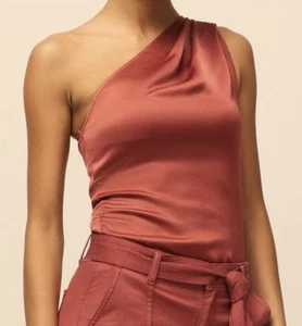 NWT White House Black Market One Shoulder Draped Top Color Sienna Women’s Sz XS - Picture 1 of 8