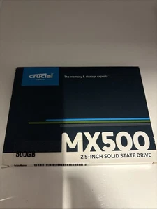 Crucial MX500 500GB SSD, Interne Festplatte, SATA, 2,5 Zoll, CT500MX500SSD1 - Bild 1 von 1